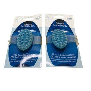 Lot of 2 Stikcups Bottle Buddy Strap For Shower Gel Or Shampoo in Shower New